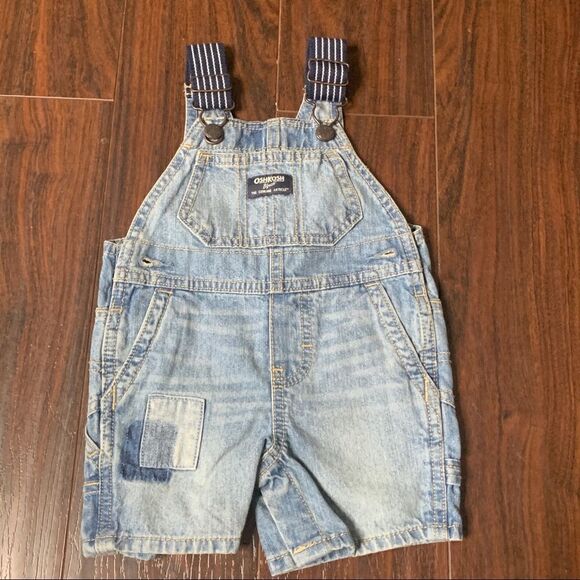 Vtg Boys Size 9 Month OshKosh B'Gosh Jean Overalls - Picture 1 of 3